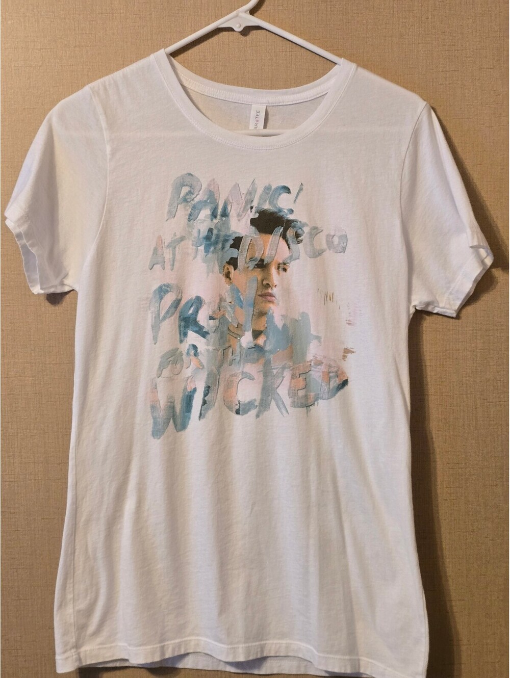 Panic! At The Disco Band Tee Shirt Size Large White Star Tee Brendon Urie